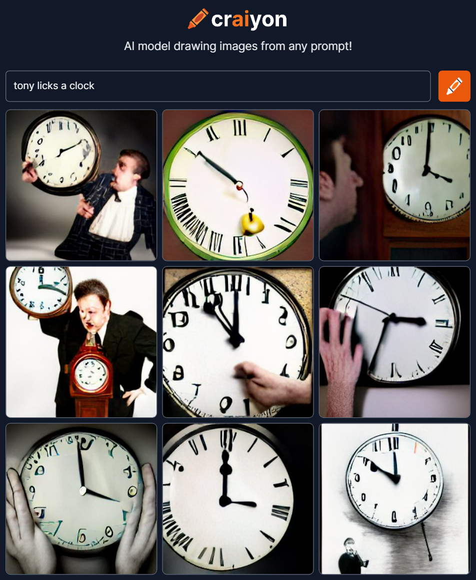 Tony Licks a Clock
