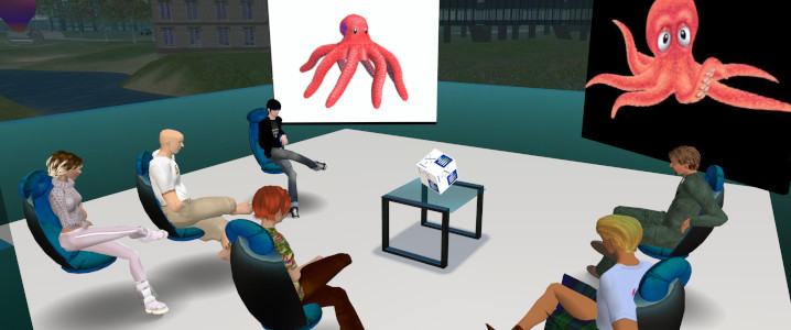 Are we watching a presentation about an octopus, or is an octopus watching a presentation about us...?